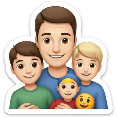 a father with many children sticker
