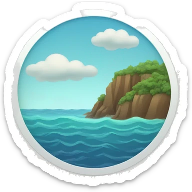 postcard icon ocean sticker