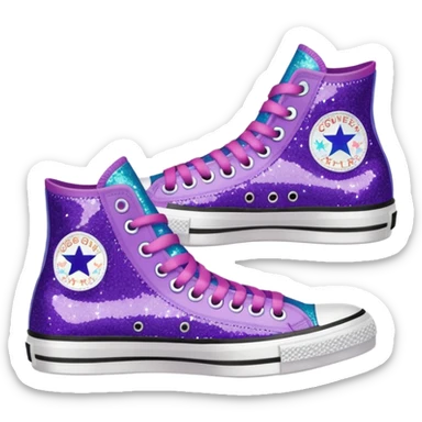 glitter converse sneakers sticker