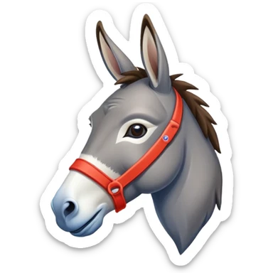 US Democratic Party donkey logo blue sticker