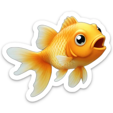 A derpy goldfish sticker