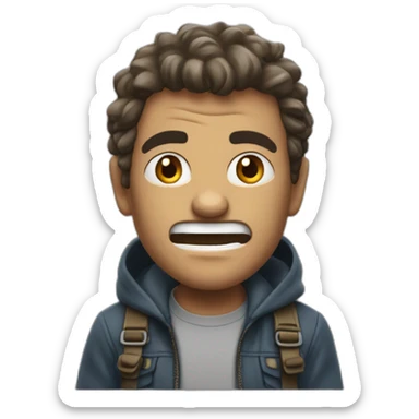 a character, fueled by uncontrollable rage, seeks ferocious vengeance against those who have wronged them, leaving behind a path of destruction and terror sticker