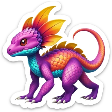 Exotic Tropical Pokémon-Fakémon-hybrid-creature (full body) sticker