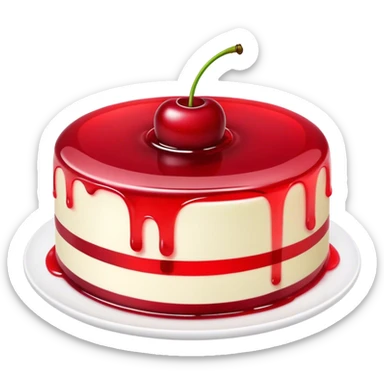 Cherry jello cake sticker