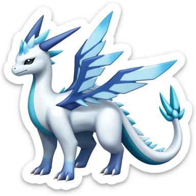lugia-dialga-suicune-Glaceon-hybrid, full body sticker