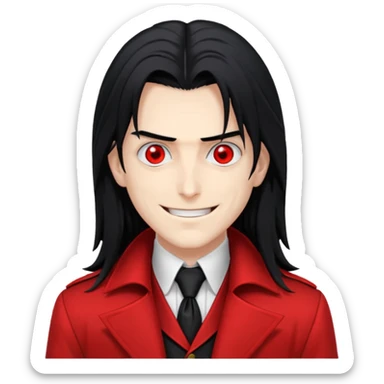 Alucard from Hellsing grinning sticker