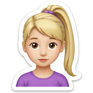 una chica pequeña con una cola  sticker