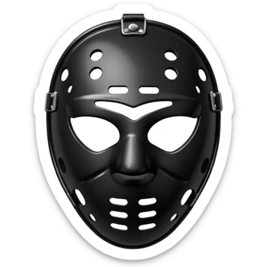 Full black hockey mask sticker
