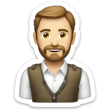 russian Ivan the developer writing durable DSL in scala sticker