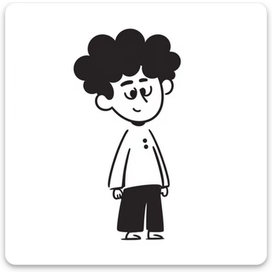 side eye doodle style sticker