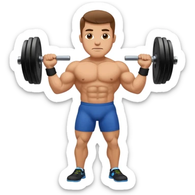 Strongman with Weights sticker