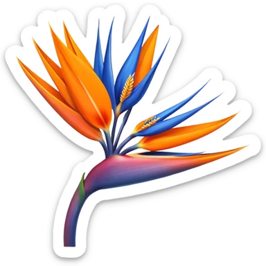 bird of paradise flower sticker