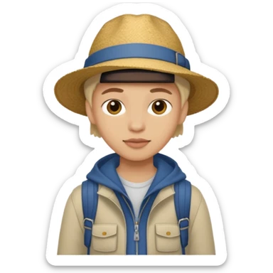 Traveler character with Casual but neat travel outfit sticker