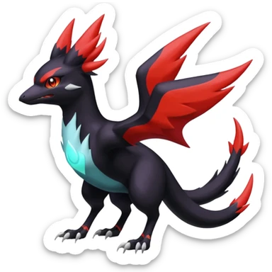 Spooky Nargacuga-Latias-Umbreon-Noibat-Noivern-Silvally-Pokémon-Fakémon-fusion (full body) sticker