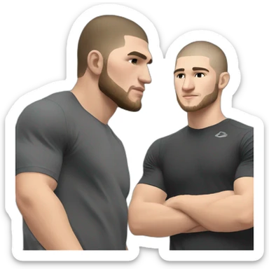 Khabib with shapka sticker