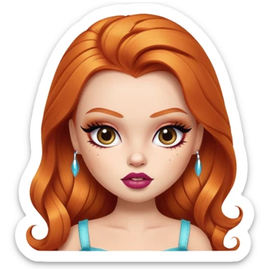 pretty bratz baddie ginger sticker