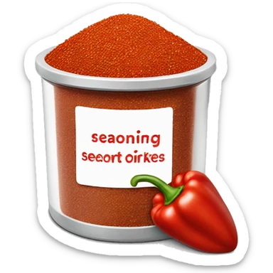 red pepper flakes seasoning container sticker