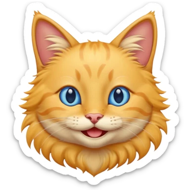  sunshine bluey eyes smiling  cat alot of happy sticker