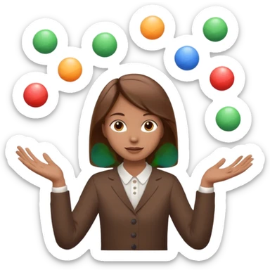 person mimicking juggling but without the balls sticker