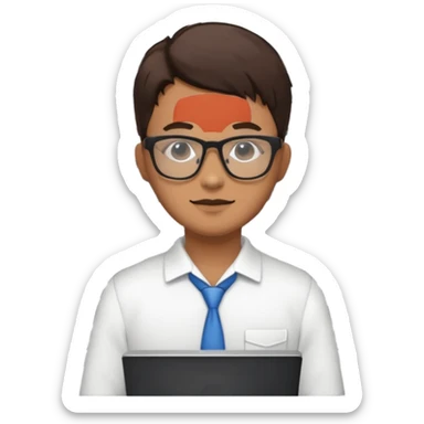 system administrator with a server rack and network cables emoji sticker