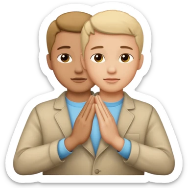 two hands pressed together in prayer sticker