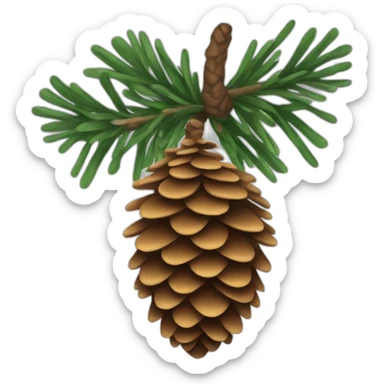 Spruce pine cone sticker