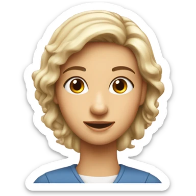 maestra di scuola bellissima che manda cuori sticker