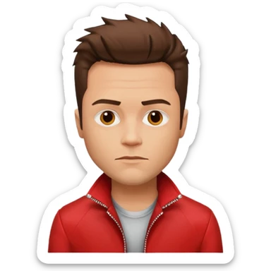 Tyler Durden, wearing red jacket sticker