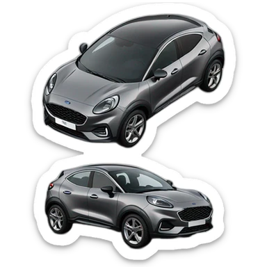 Ford puma stline gris magnetic sticker