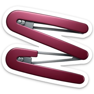 burgundy hairclips sticker