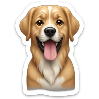 chien détruisant meuble sticker