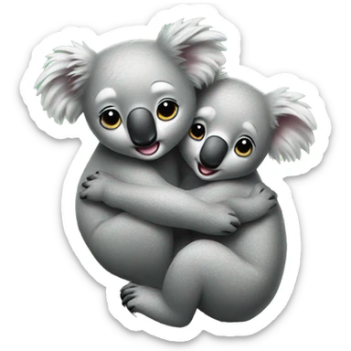 hugging koalas sticker