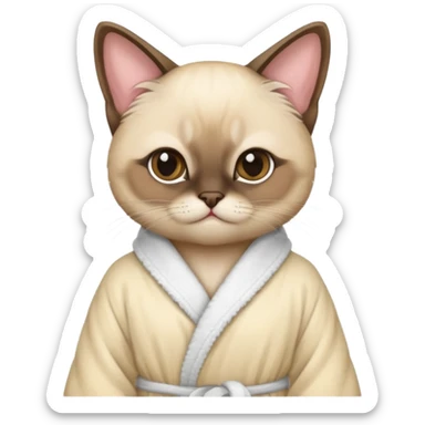 siamese cat with bathrope sticker