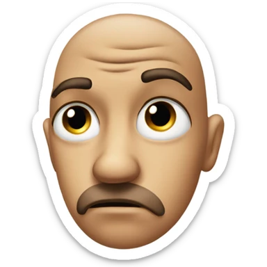 Pouty face with finger poking cheek sticker