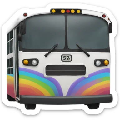 Bus rainbow sticker