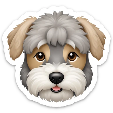 Mini schnauzer and a poodle mix dog sticker