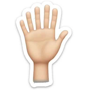 Generate the palm of a hand with no fingers sticking out except the middle one  sticker