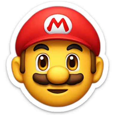 Mario avec casquette rouge qui fait un pouce vers le ciel sticker