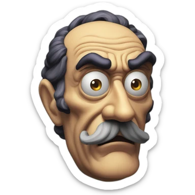 Salvador Dali angry waluigi sticker