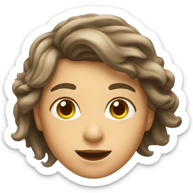 A women enjoying cooler wind  sticker