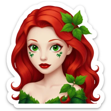 poison ivy face sticker