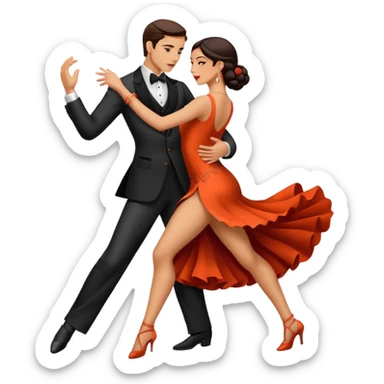 Pareja bailando tango sticker