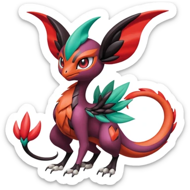 Meloetta-Yveltal-Noivern-Pokémon-Fakémon-creature sticker