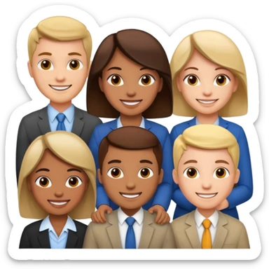 equipo empleados oficina sticker