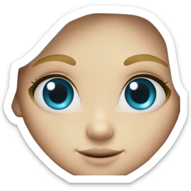 Mermaid with long blonde hair and blue eyes sticker