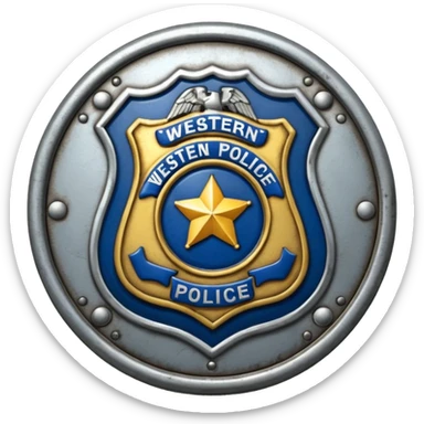  western police badge sticker