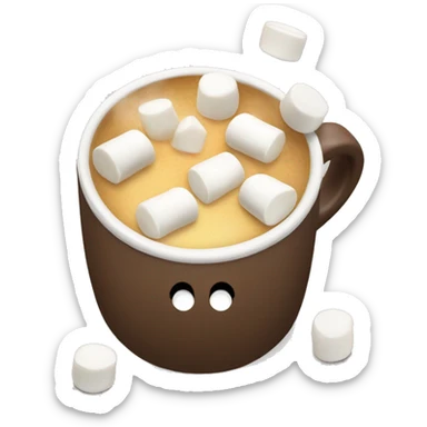 Tasse mit marshmellows sticker