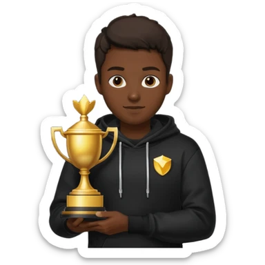 MVP + Tournament +Gaming + Black sweatshirt sticker