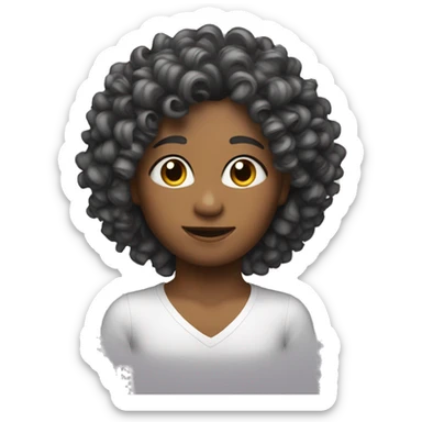 Dancer with curly haie sticker