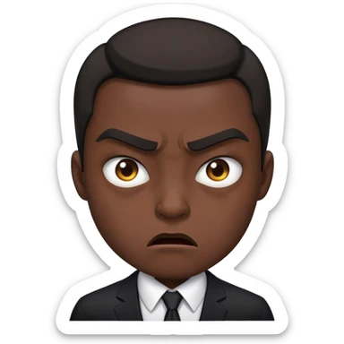 segurança de terno preto, furioso sticker